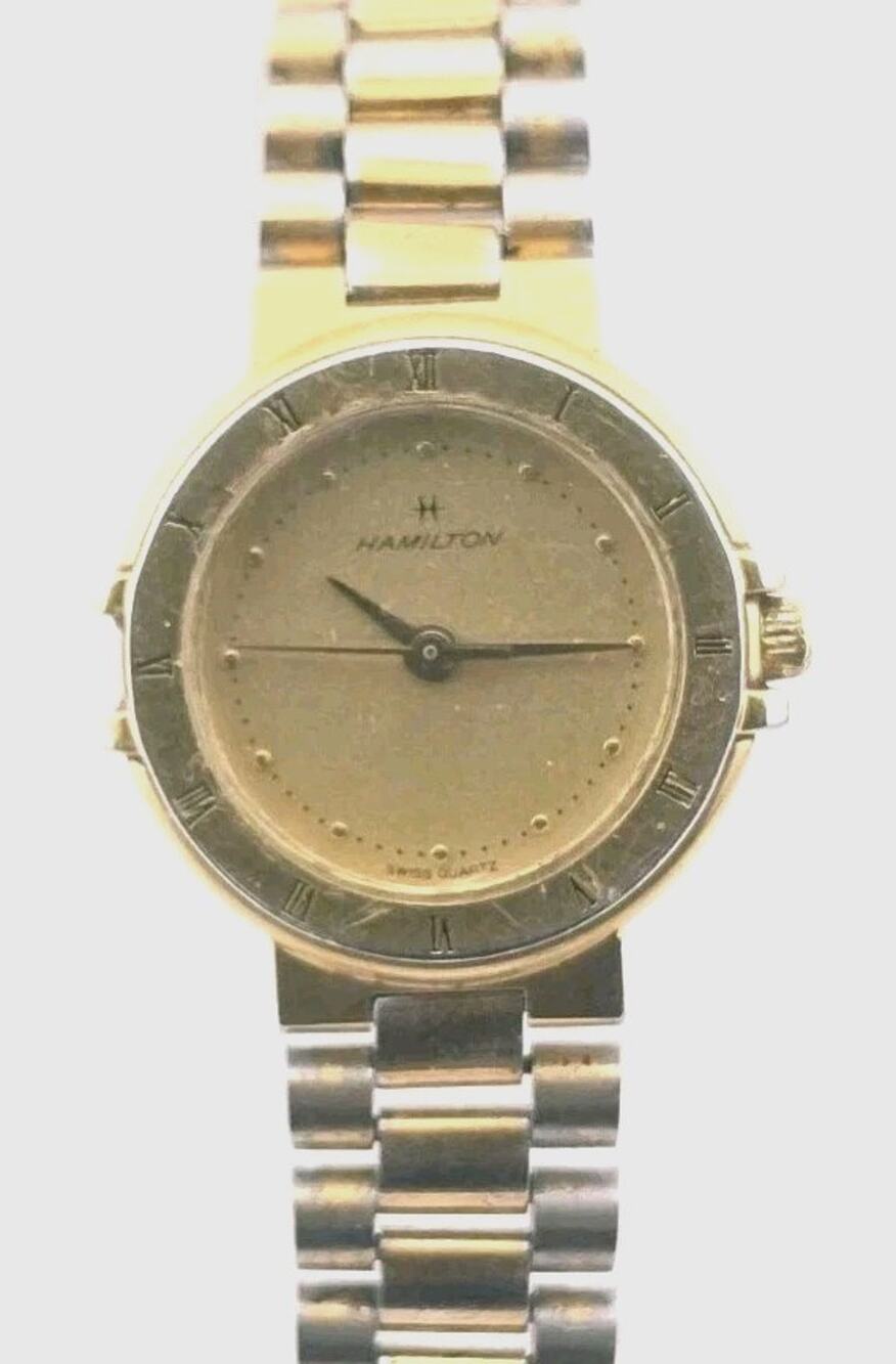 Rare Ladies Vintage Hamilton Cocktail Swiss Quartz Watch New Battery Runs
